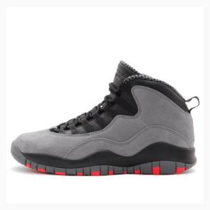 Air Jordan 10 Barbati Nike Retro Cool Infrared Ghete Baschet Gri Negrii | JD-935DP