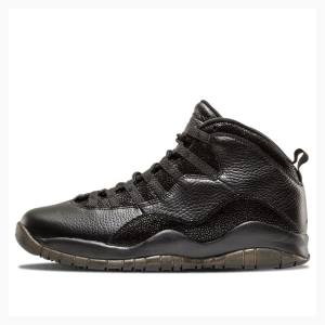 Air Jordan 10 Barbati Nike Retro OVO Ghete Baschet Negrii | JD-458LU