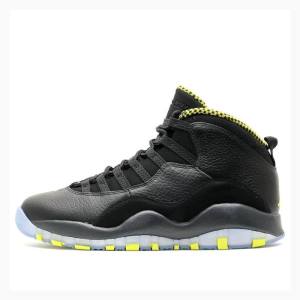 Air Jordan 10 Barbati Nike Retro Venom Ghete Baschet Negrii Argintii | JD-087PG