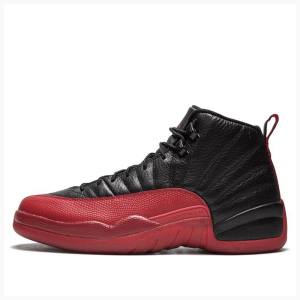 Air Jordan 12 Barbati Nike Retro Flu Game Ghete Baschet Negrii Rosii | JD-230ZT