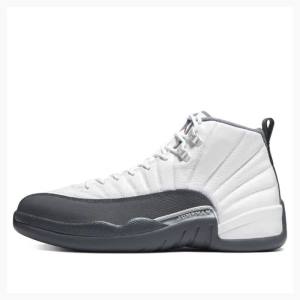 Air Jordan 12 Barbati Nike Retro Ghete Baschet Albi Gri Inchis | JD-604UW