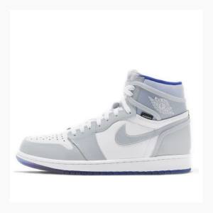 Air Jordan 1 Barbati Nike HI Zoom Air Racer Ghete Baschet Albi Albastri | JD-039LF