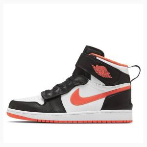 Air Jordan 1 Barbati Nike Hi FlyEase Ghete Baschet Negrii Portocalii | JD-827PZ