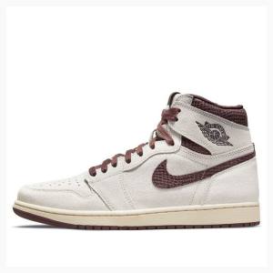 Air Jordan 1 Barbati Nike High OG A Ma Maniere Ghete Baschet Maro Albi | JD-368EG