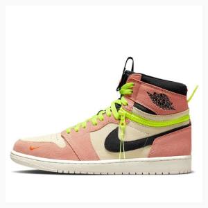 Air Jordan 1 Barbati Nike High Switch Peach Ghete Baschet Negrii Roz Verzi | JD-589NQ