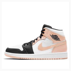 Air Jordan 1 Barbati Nike Mid-High Crimson Tint Ghete Baschet Roz | JD-203KL