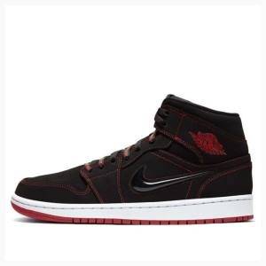 Air Jordan 1 Barbati Nike Mid-High Fearless – Gym Ghete Baschet Negrii Rosii | JD-152CD