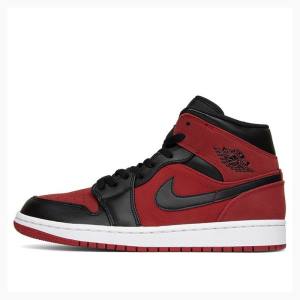 Air Jordan 1 Barbati Nike Mid-High Gym Ghete Baschet Rosii | JD-682FE