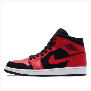 Air Jordan 1 Barbati Nike Mid-High Gym Red Ghete Baschet Rosii Negrii | JD-905PK