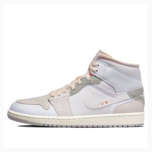 Air Jordan 1 Barbati Nike Mid-High SE Craft Phantom Ghete Baschet Albi | JD-316ZN