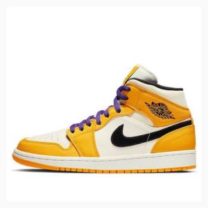 Air Jordan 1 Barbati Nike Mid-High SE Ghete Baschet Aurii | JD-468GI