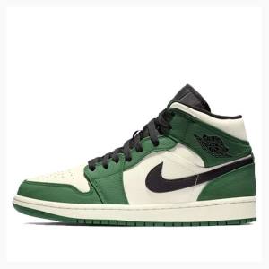 Air Jordan 1 Barbati Nike Mid-High SE Ghete Baschet Verzi | JD-638VE