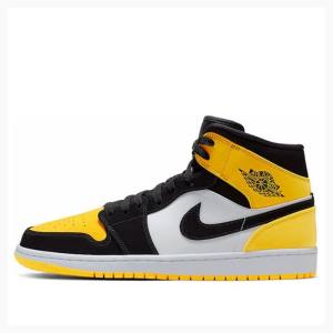 Air Jordan 1 Barbati Nike Mid-High SE Ghete Baschet Galbeni | JD-639QX