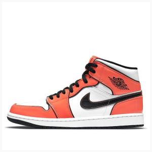 Air Jordan 1 Barbati Nike Mid-High SE Turf Ghete Baschet Portocalii | JD-423VL