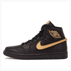 Air Jordan 1 Barbati Nike Retro High BHM Ghete Baschet Negrii Maro | JD-763QH