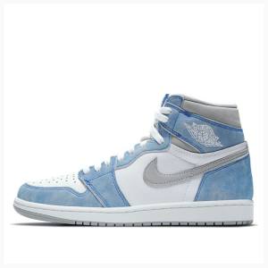 Air Jordan 1 Barbati Nike Retro High OG Hyper Royal Ghete Baschet Albastri Albi | JD-675VT