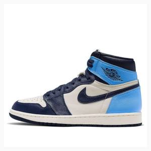 Air Jordan 1 Barbati Nike Retro High OG UNC – Obsidian Ghete Baschet Albastri Negrii | JD-918MW