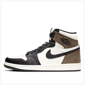 Air Jordan 1 Barbati Nike Retro High OG Ghete Baschet Negrii Albi Maro | JD-968VL