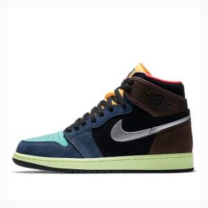 Air Jordan 1 Barbati Nike Retro High OG Tokyo Bio Hack Ghete Baschet Albastri Argintii | JD-976GD