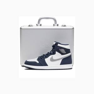 Air Jordan 1 Barbati Nike Retro High co.JP 'Midnight Navy' Suitcase Special Box Ghete Baschet Bleumarin | JD-439HG