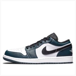 Air Jordan 1 Barbati Nike Retro Low Dark Teal Adidași Masline Verzi | JD-034PN