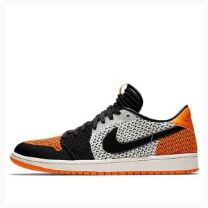 Air Jordan 1 Barbati Nike Retro Low Flyknit Shattered Backboard Adidași Negrii Gri Portocalii | JD-806QF