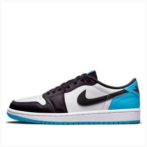 Air Jordan 1 Barbati Nike Retro Low OG UNC Adidași Negrii Albi Albastri | JD-256MF