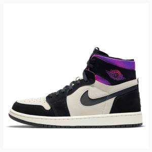 Air Jordan 1 Barbati Nike Zoom CMFT PSG PSG Ghete Baschet Violet Negrii | JD-436ZH