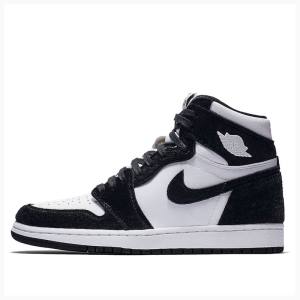 Air Jordan 1 Dama Nike High OG Panda Ghete Baschet Albi Negrii | JD-158XB