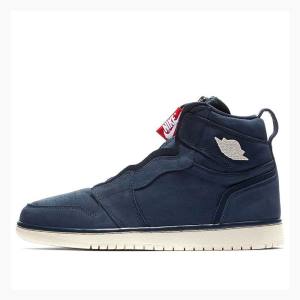 Air Jordan 1 Dama Nike High Zip Ghete Baschet Albastri Inchis | JD-258MG