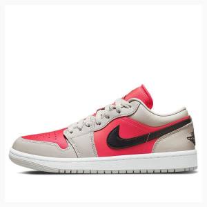 Air Jordan 1 Dama Nike Low Light Iron Ore Adidași Rosii Negrii | JD-681IG