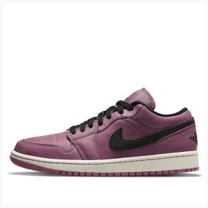 Air Jordan 1 Dama Nike Low Magenta Adidași Negrii Violet | JD-984HB