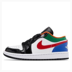 Air Jordan 1 Dama Nike Low SE Adidași Albi Negrii Rosii Albastri | JD-980OH