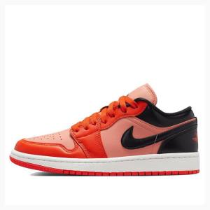 Air Jordan 1 Dama Nike Low SE Crimson Bliss Adidași Rosii Negrii | JD-395GN