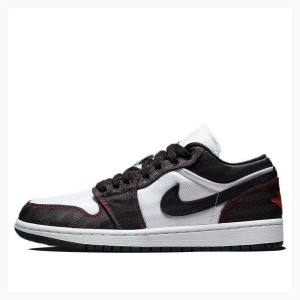 Air Jordan 1 Dama Nike Low SE Utility Adidași Albi Negrii Rosii | JD-193HF