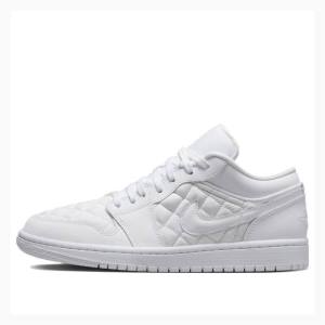 Air Jordan 1 Dama Nike Low Wmns Quilted Adidași Albi | JD-754LJ