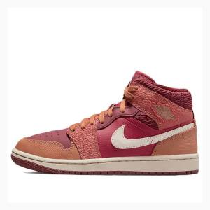 Air Jordan 1 Dama Nike Mid-High Ghete Baschet Rosii | JD-317TC