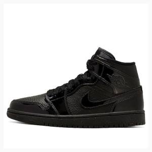 Air Jordan 1 Dama Nike Mid-High Ghete Baschet Negrii | JD-527JT