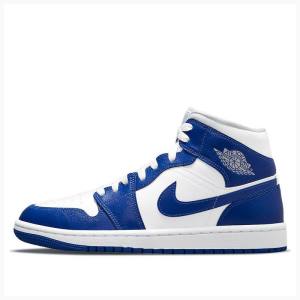 Air Jordan 1 Dama Nike Mid-High Kentucky Ghete Baschet Albastri | JD-054TS