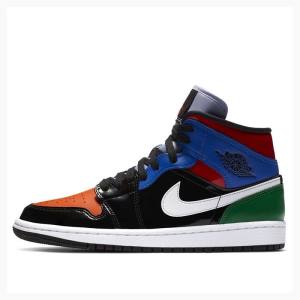 Air Jordan 1 Dama Nike Mid-High SE Multi Lacuita Ghete Baschet Colorati | JD-975VJ