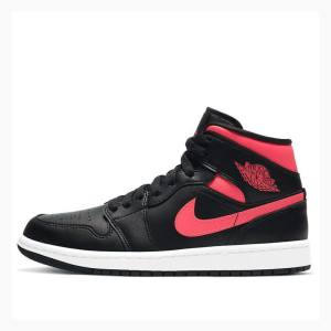 Air Jordan 1 Dama Nike Mid-High Siren Ghete Baschet Negrii Rosii | JD-275JE