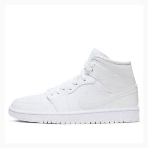 Air Jordan 1 Dama Nike Mid-High Triple Ghete Baschet Albi | JD-391FR