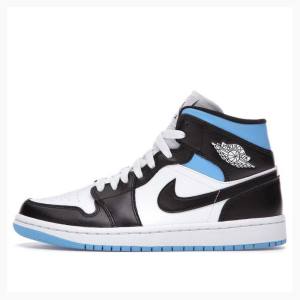 Air Jordan 1 Dama Nike Mid-High University Ghete Baschet Albastri Negrii | JD-217KE