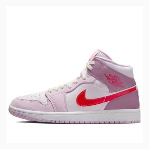 Air Jordan 1 Dama Nike Mid-High Valentines Day Ghete Baschet Rosii Violet | JD-578TF