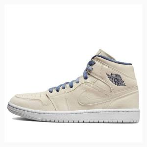 Air Jordan 1 Dama Nike Mid-High W Ghete Baschet Bej | JD-436GS