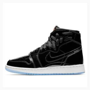 Air Jordan 1 Dama Nike Rebel XX 'Black Lacuita' Ghete Baschet Negrii | JD-812TG