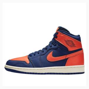 Air Jordan 1 Dama Nike Retro HI PRM Void Ghete Baschet Albastri Portocalii | JD-972VI