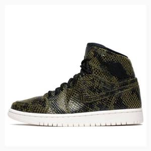 Air Jordan 1 Dama Nike Retro High Premium 'Snakeskin' Ghete Baschet Masline Verzi | JD-365SR