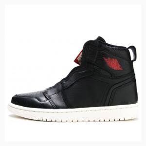 Air Jordan 1 Dama Nike Retro High Zip 'Black' Phantom-Gym Ghete Baschet Negrii Rosii | JD-638IW