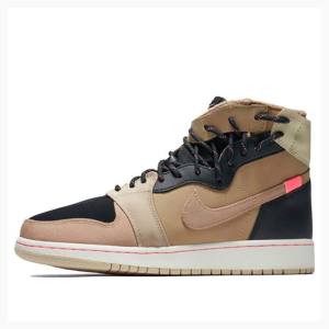 Air Jordan 1 Dama Nike Retro Rebel XX Parachute Ghete Baschet Kaki Negrii | JD-246MW